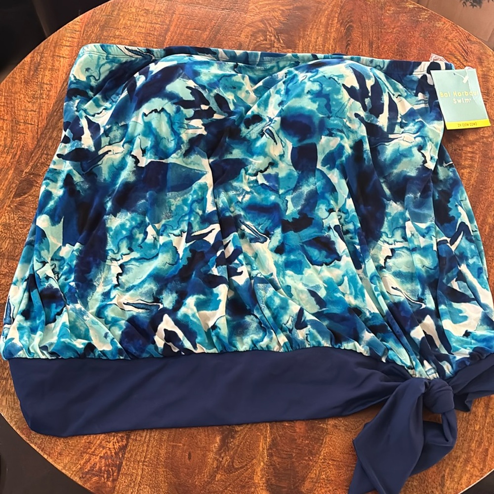 NWT Harbor Swim Plus Size Tankini Halter Swim Top